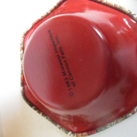 Teddy Bear Christmas Little Tin Bowls set of 3 nesting nut or candy cups Midwest - Picture 3 of 5